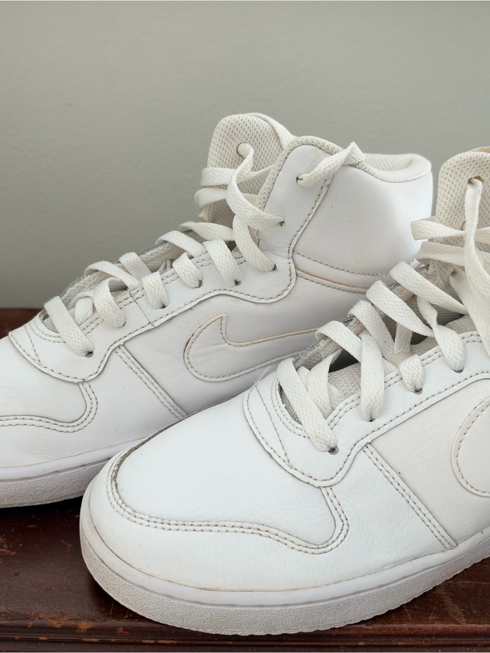 Nike Ebernon Triple White High-Top Sneakers